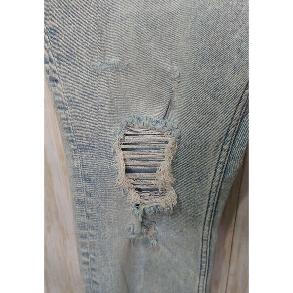 Vigoss Women's Stevie Crop Straight Jeans Light Wash~Distressed~Stretch~ Size 28 - Picture 12 of 16